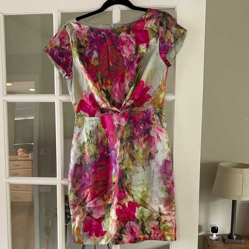 LK Bennett Silk Floral Print Mini Dress